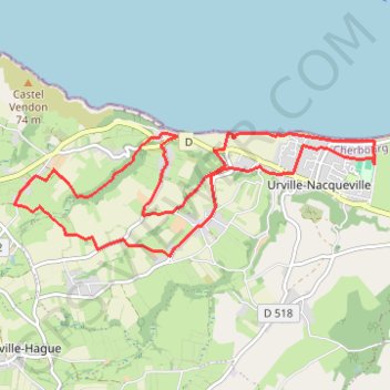 Urville-Nacqueville 50460 GPS track, route, trail