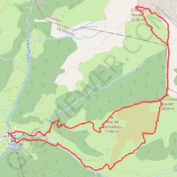 Grand Croisse Baulet (Aravis) GPS track, route, trail