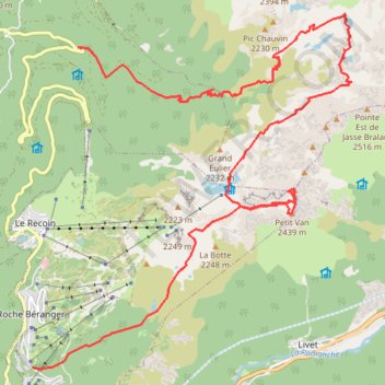Les Vans et le Lac David (Belledonne) GPS track, route, trail