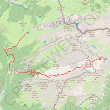 Traversée des Alpes - Étape 5 GPS track, route, trail