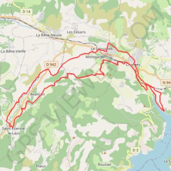 VTT_SEYNE-18-st étienne le laus-chorges-viaduc submergé-saruchet 40 km 878 m d+ GPS track, route, trail