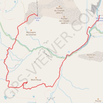 Tour du Mont-Roup GPS track, route, trail