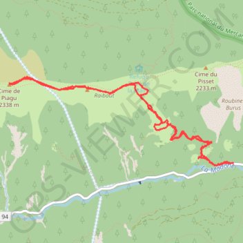 Cime du Piagu GPS track, route, trail
