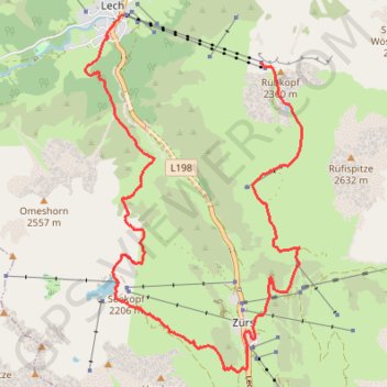 Balade en boucle à partir de Leche (Autriche) GPS track, route, trail