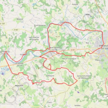 Livrade-sur-lot-70km GPS track, route, trail