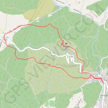 Au-dessus de Saint-Montant GPS track, route, trail