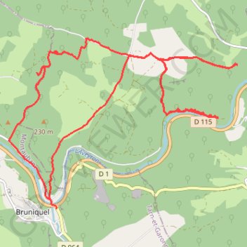 Bruniquel-Penne GPS track, route, trail