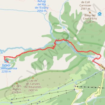 Refuge de Coma Pedrosa GPS track, route, trail