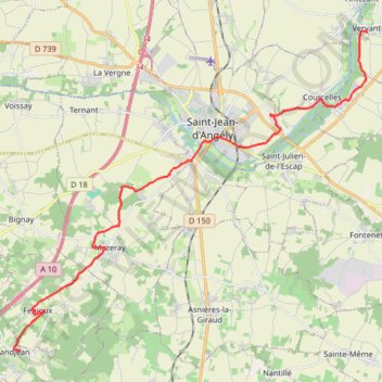 Chemin de Tours (de Vervant à Grandjean) GPS track, route, trail