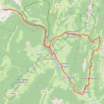 Reposoir-Cul du bois GPS track, route, trail