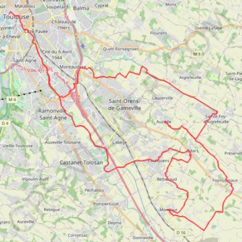 Côteaux de Saint Orens GPS track, route, trail