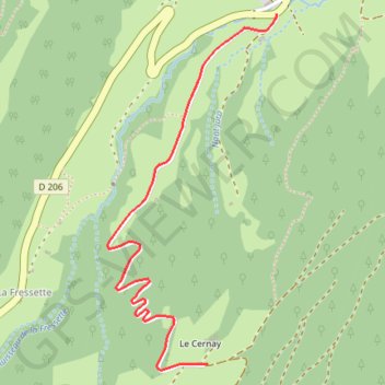 Randonnée raquettes "Le Cernay" GPS track, route, trail