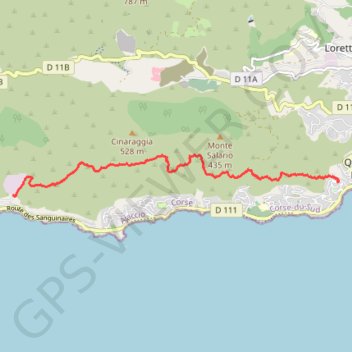 Sentier des crêtes (de Berthault à Vignola) GPS track, route, trail