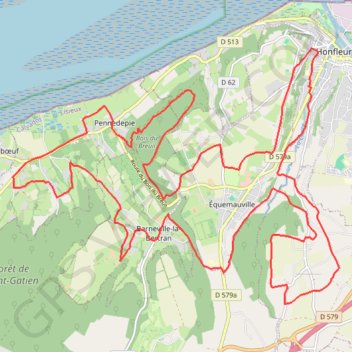 Honfleur GPS track, route, trail