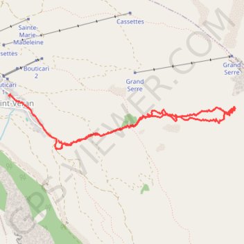 Sous le Pic de Château Renard GPS track, route, trail