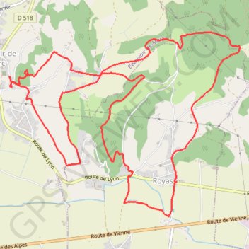 Beauvoir de Marc (38) GPS track, route, trail
