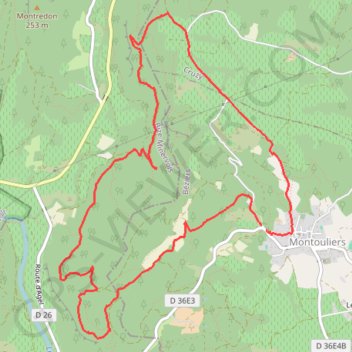 Montouliers GPS track, route, trail