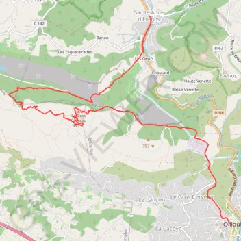 OT-OLLIOULES CERVEAU-Gr 2 GPS track, route, trail