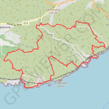Les Forts de la Côte Bleue - P3 GPS track, route, trail