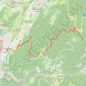 Fond froide - Luitel - Vizille GPS track, route, trail
