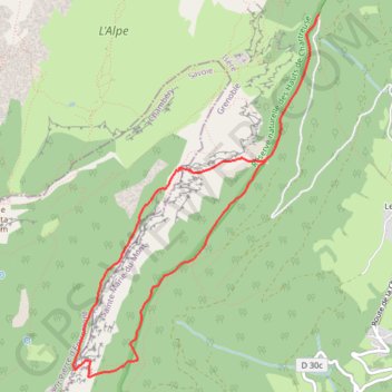 Passage du Fourneau et Pas de la Rousse GPS track, route, trail