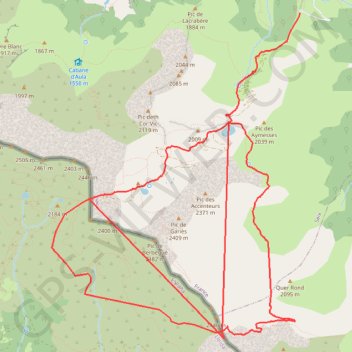 Boucle vers le Pic de Montaud GPS track, route, trail