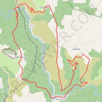 Margeride ouest GPS track, route, trail