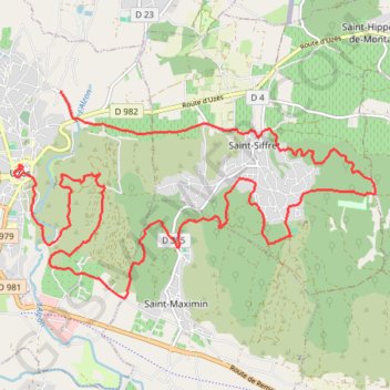 Autour d'Uzes Saint Siffret GPS track, route, trail