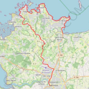 Lannion Perros GPS track, route, trail