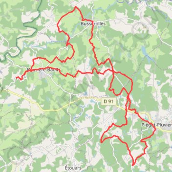 Piégut-Pluviers, Mérigaud GPS track, route, trail