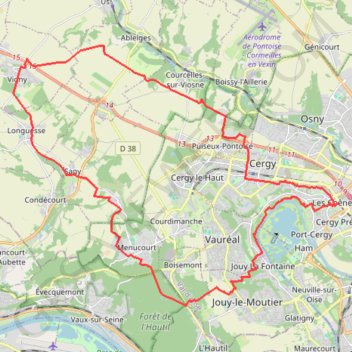 Vigny - Hautil - Oise GPS track, route, trail