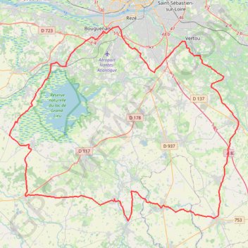 Saint-Lumine De Coutais - La Marne - Courcoué - VieilleVigne - Aigrefeuille - Vertou GPS track, route, trail