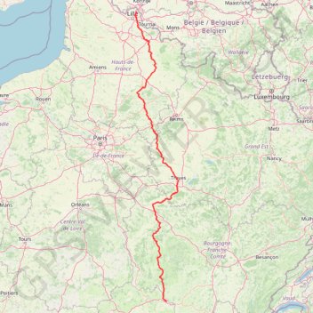 Tourcoing (59200), Nord, Hauts-de-France, France - Pierrefitte-sur-Loire (03470), Allier, Auvergne-Rhône-Alpes, France GPS track, route, trail