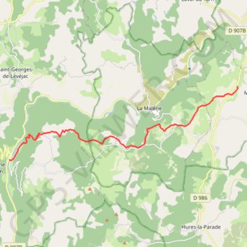 Les Vignes Caussignac GPS track, route, trail