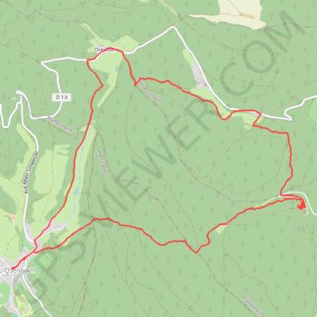 Rando au départ de osenbach GPS track, route, trail