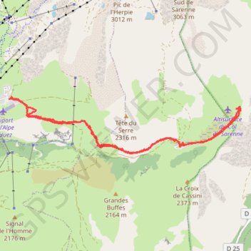 Col de sarenne GPS track, route, trail
