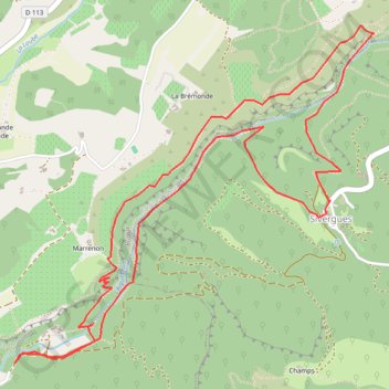 Vallon de l'Aigue Brun GPS track, route, trail