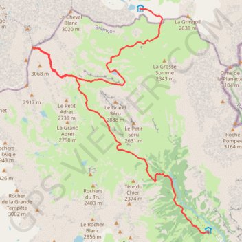 3ème étape du Tour du Mont Thabor GPS track, route, trail