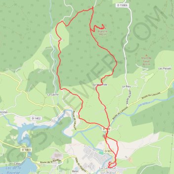 Col du Pradel, Col d'Empy, Combe de Peyre Male, La Salvetat sur Agout GPS track, route, trail