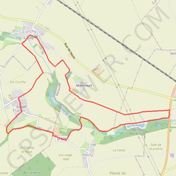 Circuit de l'Ingon - Curchy GPS track, route, trail