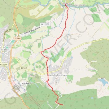 GRP Tours dans le Grand Pic Saint-Loup - Boucle 2 - Tour des Vignes aux Causses GPS track, route, trail