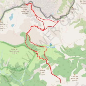 Roche de l'Abisse Rocca dell Abisso GPS track, route, trail