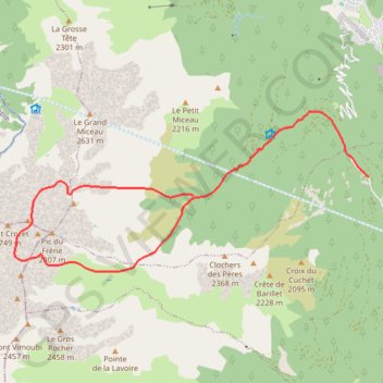 Pic du Frêne GPS track, route, trail