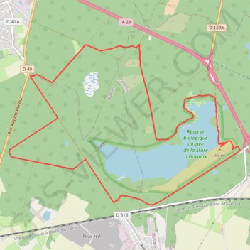 Forêt de Raismes et mare à Goriaux - Raismes GPS track, route, trail