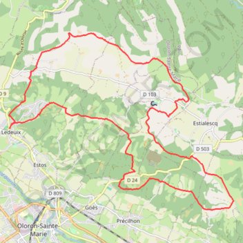 Ledeuix - Faget GPS track, route, trail
