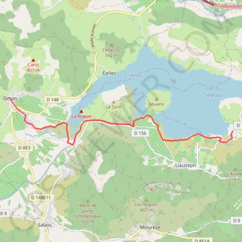Salagou - Octon GPS track, route, trail