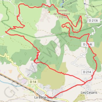 Forêt du Sapet GPS track, route, trail