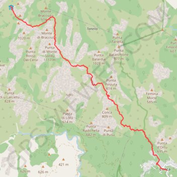 GR20 Conca-Paliri GPS track, route, trail