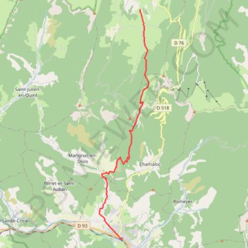Etape 1 Vercors 2021 GPS track, route, trail