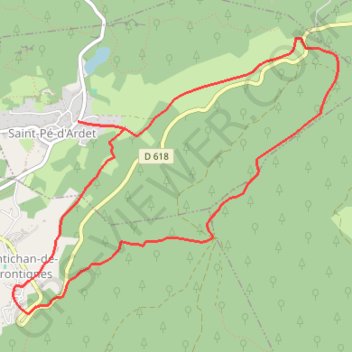 Chemin des Palombières - Saint-Pé-d'Ardet GPS track, route, trail